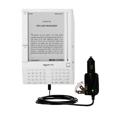 Car and Home 2 in 1 Combo Charger for the Amazon Kindle (1st Generation) – uses Gomadic TipExchange Technology