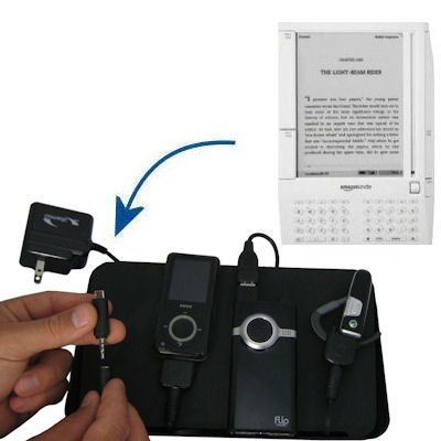Gomadic Universal Charging Station for the Amazon Kindle (1st Generation) and many other mobile devices – 2nd Generation Design – uses Gomadic TipExchange Technology – 4 tips included