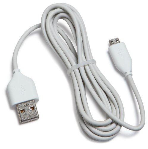Amazon Kindle Micro USB Cable, White (Works with Kindle Fire, Touch, Keyboard, DX, and Kindle) – Updated Design