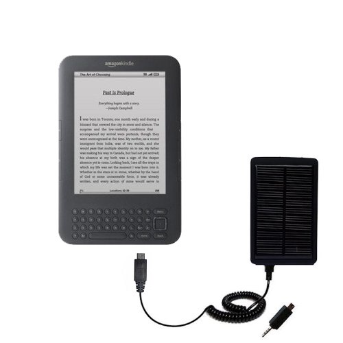 Solar Powered Rechargeable External Battery Pocket Charger for the Amazon Kindle Latest Generation ( Wi-Fi Free 3G 6in. 9.7in. ) – uses Gomadic TipExchange Technology