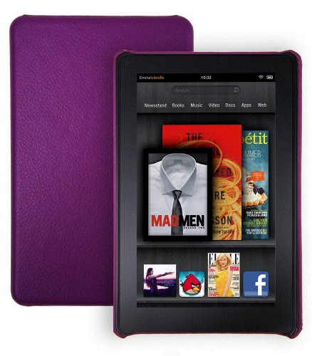 Artisan Series Egyptian Leather Hard Shell Case for Kindle Fire, Purple