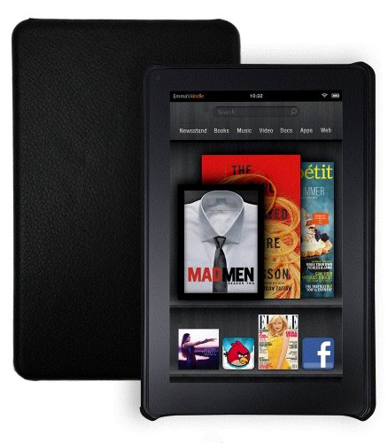 Artisan Series Egyptian Leather Hard Shell Case for Kindle Fire, Black