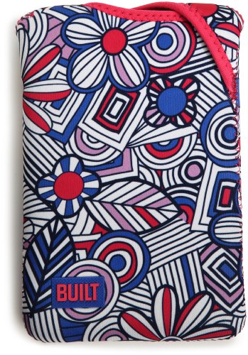 BUILT Kindle FIRE Neoprene Twist Sleeve, Mosaic Flower, Blue