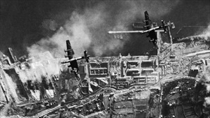 Smoke screen covers Scharnhorst, Gneisenau at Brest, France